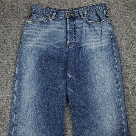 Vintage Abercrombie Fitch Jeans 32x32 Y2K Low Rise Bootcut Stone Wash Distressed - Picture 3 of 15